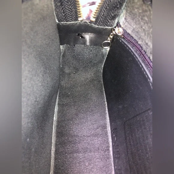 Vintage Coach Black Leather Top of Counter Compartment Bag #9167 with Hangtag - Picture 12 of 15